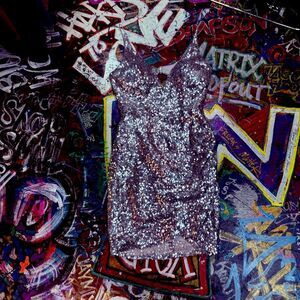 Camille Silver Sequin Mini Dress Cutout Back Glam Party